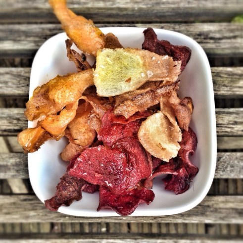 root vegetable crisps