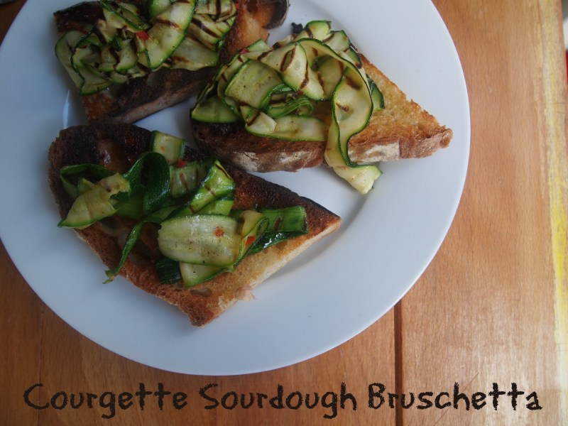 courgette sourdough bruschetta